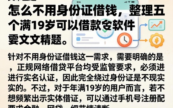 怎么不用身份证借钱，整理五个满19岁可以借款的软件