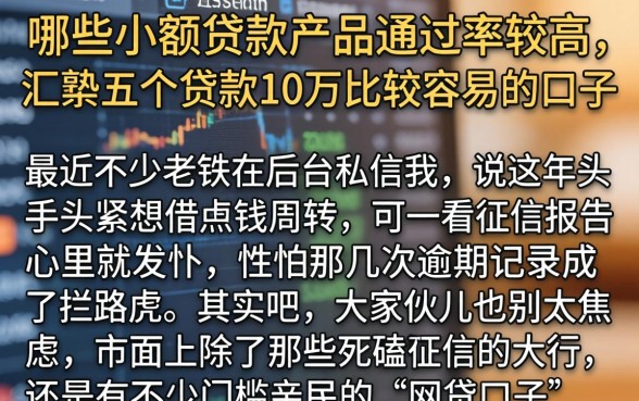 哪些小额贷款产品通过率较高，汇整五个贷款10万比较容易的口子