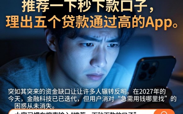 推荐一下秒下款的口子，理出五个贷款通过高的app