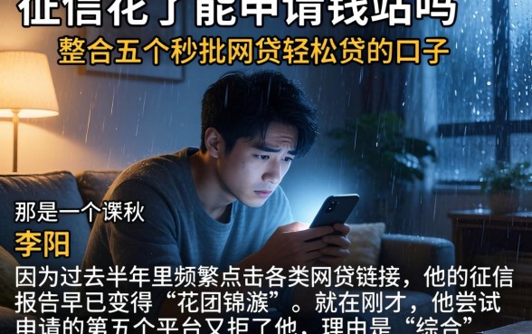 征信花了能申请钱站吗，整合五个秒批网贷轻松贷的口子