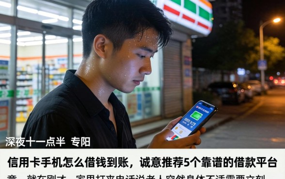 信用卡手机怎么借钱到账，诚意推荐5个靠谱的借款平台