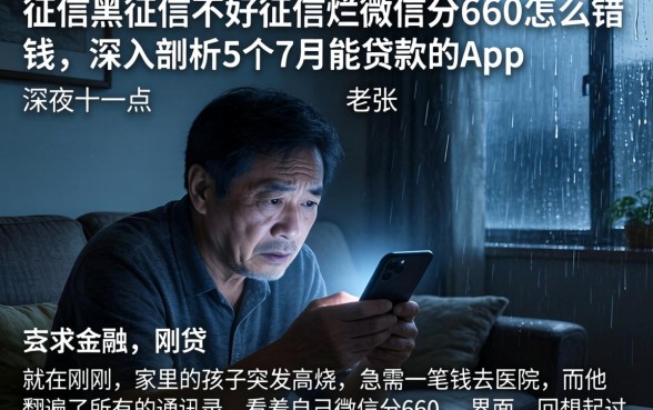 征信黑征信不好征信烂微信分660怎么借钱,深入剖析5个7月能贷款的app