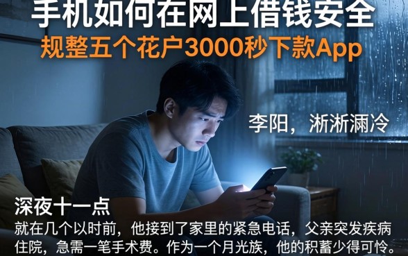 手机如何在网上借钱安全，规整五个花户3000秒下款app