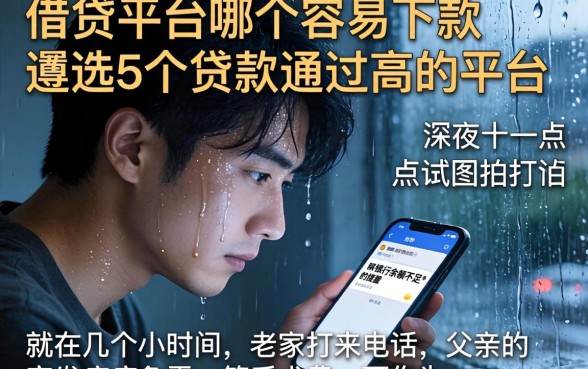 借贷平台哪个容易下款,遴选5个贷款通过高的平台