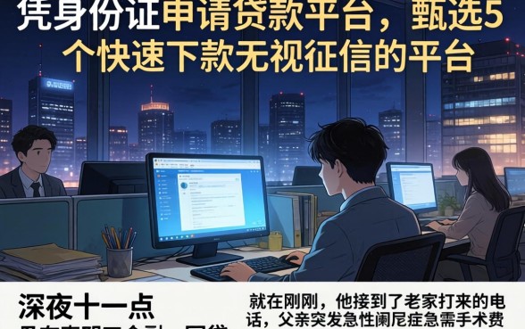 凭身份证申请贷款平台，甄选5个快速下款无视征信的平台