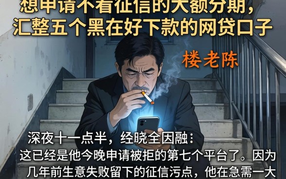 想申请不看征信的大额分期，汇整五个黑户好下款的网贷口子