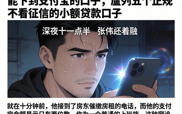 能下到支付宝的口子，胪列五个正规不看征信的小额贷款口子