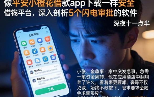 像平安小橙花借款app下载一样安全的借钱平台，深入剖析5个闪电审批的软件