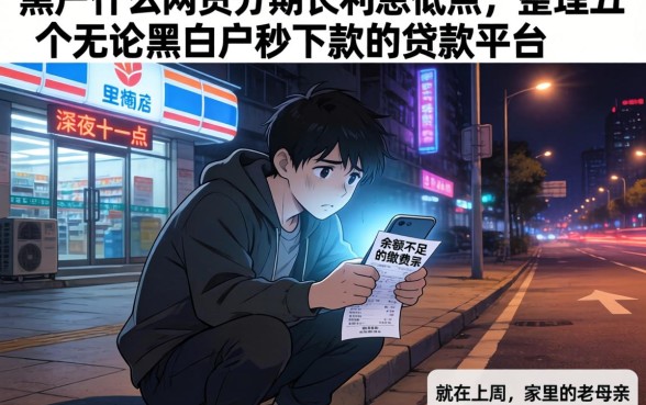 黑户什么网贷分期长利息低点，整理五个无论黑白户秒下款的贷款平台
