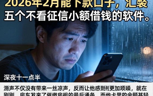 2026年2月能下款的口子,汇整五个不看征信小额借钱的软件