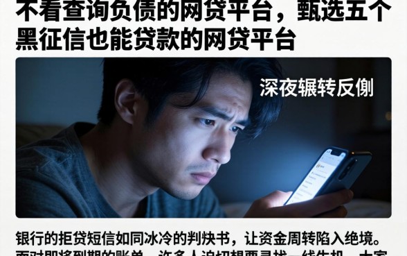不看查询负债的网贷平台，甄选五个黑征信也能贷款的网贷平台