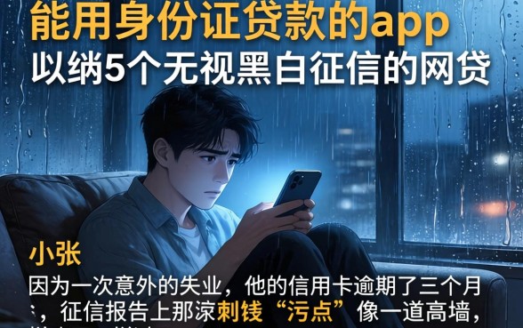 能用身份证贷款的app,归纳5个无视黑白征信的网贷