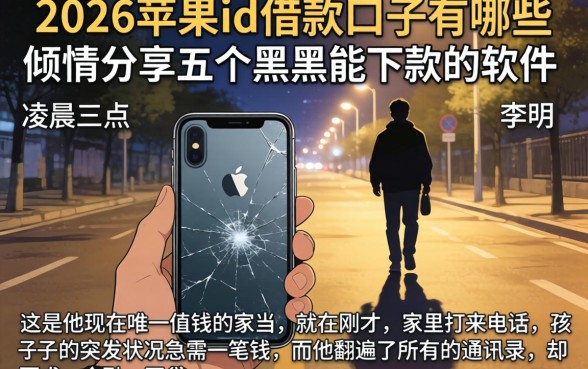 2026苹果id借款口子有哪些,倾情分享五个黑户能下款的软件