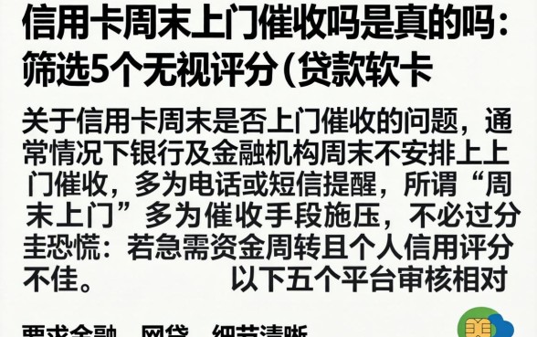 信用卡周末上门催收吗是真的吗，筛选5个无视评分的贷款软件
