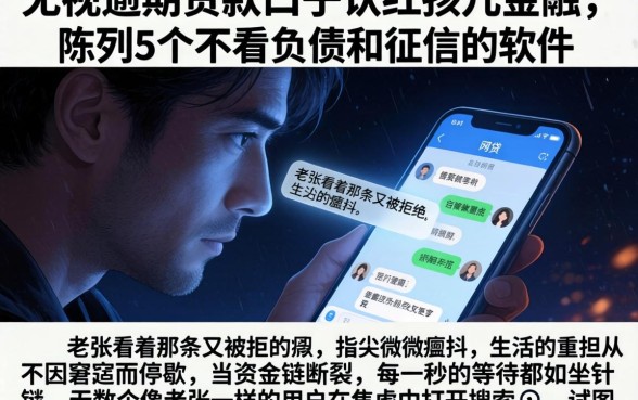 无视逾期的贷款口子认红孩儿金融，陈列5个不看负债和征信的软件