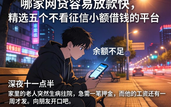 哪家网贷容易放款快，精选五个不看征信小额借钱的平台