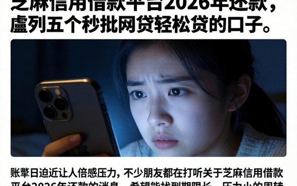 芝麻信用借款平台2026年还款，胪列五个秒批网贷轻松贷的口子
