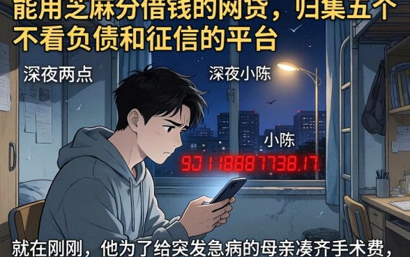 能用芝麻分借钱的网贷，归集五个不看负债和征信的平台