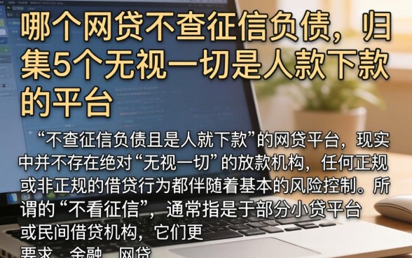 哪个网贷不查征信负债，归集5个无视一切是人就下款的平台