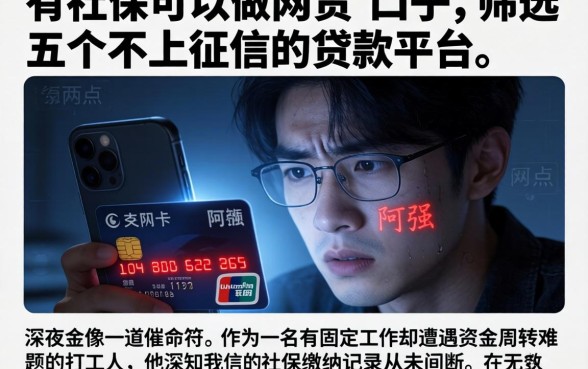 有社保可以做网贷的口子，筛选五个不上征信的贷款平台
