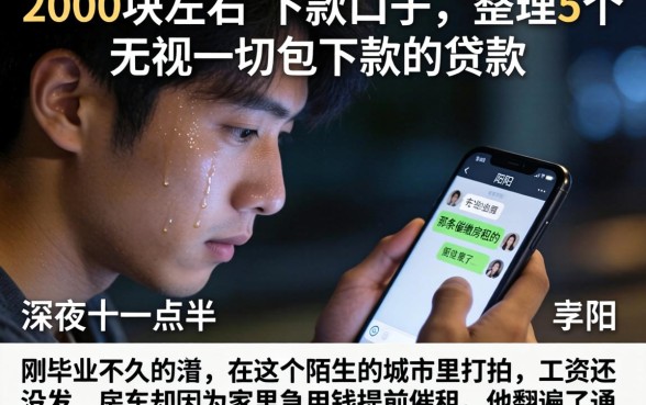 2000块左右的下款口子，整理5个无视一切包下款的贷款