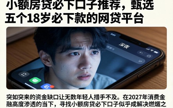 小额房贷必下口子推荐,甄选五个18岁必下款的网贷平台