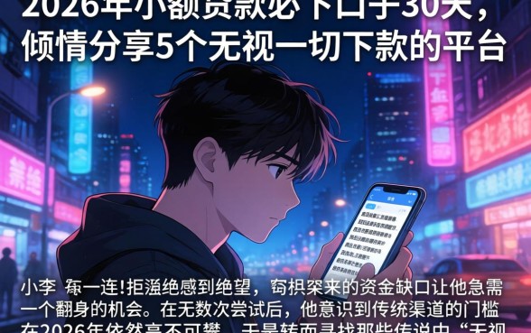2026年小额贷款必下口子30天，倾情分享5个无视一切下款的平台