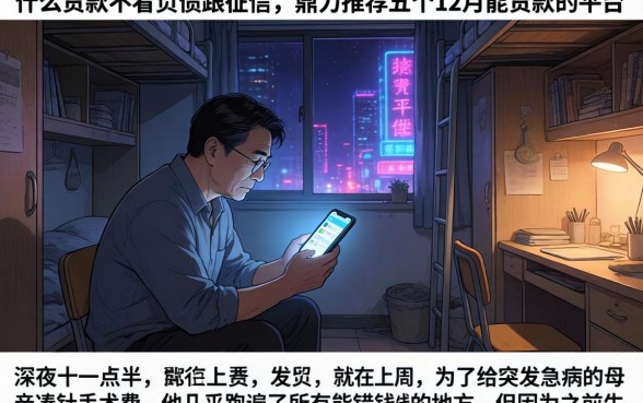 什么贷款不看负债跟征信，鼎力推荐五个12月能贷款的平台