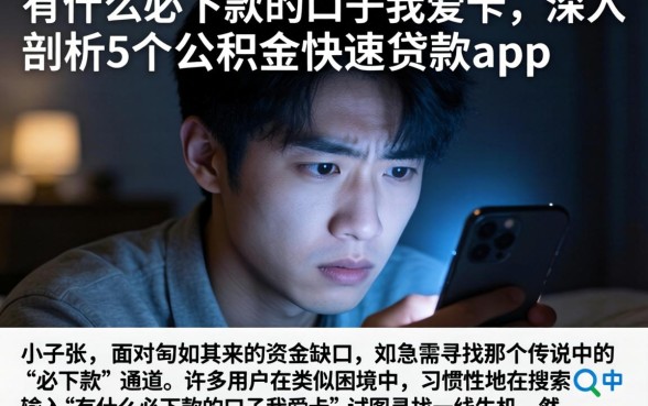 有什么必下款的口子我爱卡，深入剖析5个公积金快速贷款app