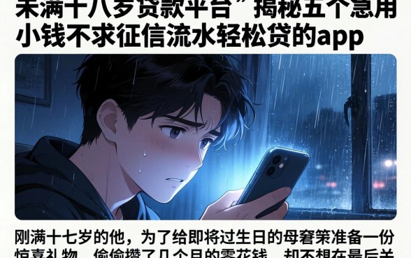 未满十八岁贷款的平台，揭秘五个急用小钱不求征信流水轻松贷的app