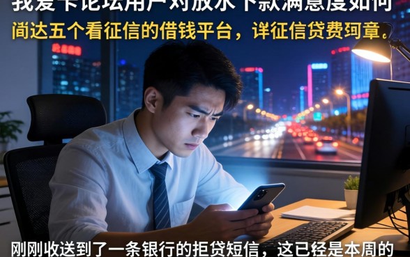 我爱卡论坛用户对放水下款的满意度如何，详细阐述五个不看征信的借钱平台