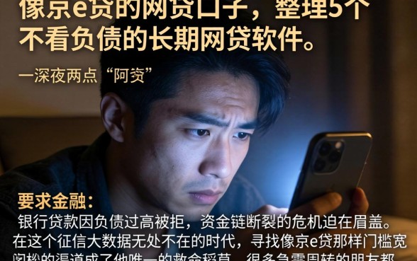 像京e贷的网贷口子,整理5个不看负债的长期网贷软件