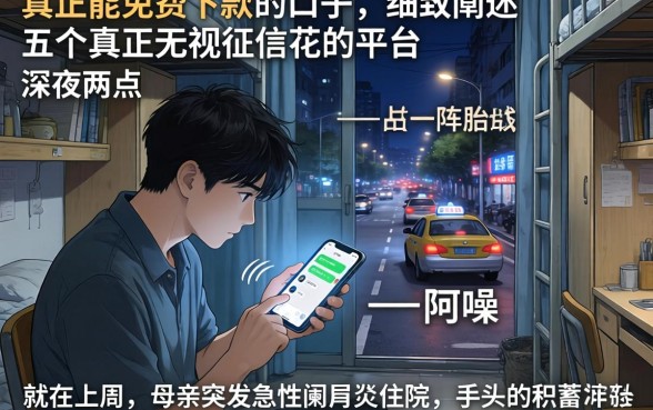真正能免费下款的口子，细致阐述五个真正无视征信花的平台