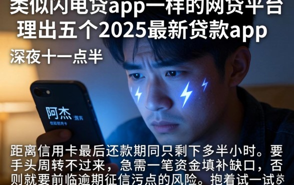 类似闪电贷app一样的网贷平台,理出五个2025最新贷款app