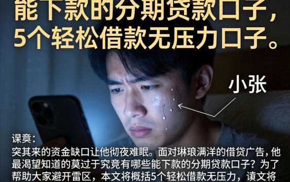 能下款的分期贷款口子,概括5个轻松借款无压力口子
