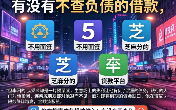 有没有不查负债的借款,陈列五个不用面签和芝麻分的贷款平台