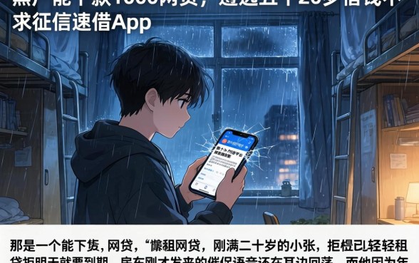 黑户能下款1000网贷，遴选五个20岁借钱不求征信速借app