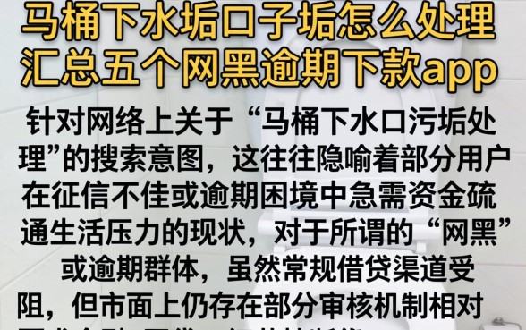 马桶下水的口子垢怎么处理，汇总五个网黑逾期下款app