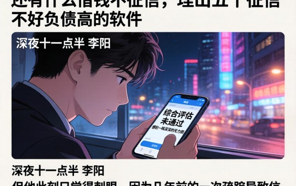 还有什么借钱不征信，理出五个征信不好负债高的软件