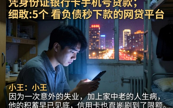 凭身份证银行卡手机号贷款，细致阐述5个不看负债秒下款的网贷平台