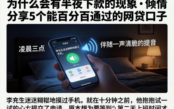 为什么会有半夜下款的现象，倾情分享5个能百分百通过的网贷口子