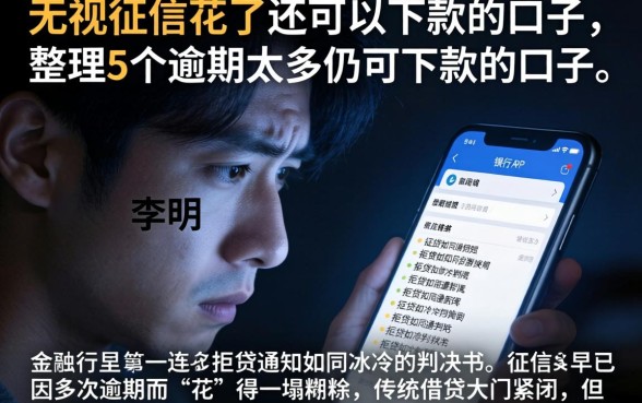 无视征信花了还可以下款的口子，整理5个逾期太多仍可下款的口子