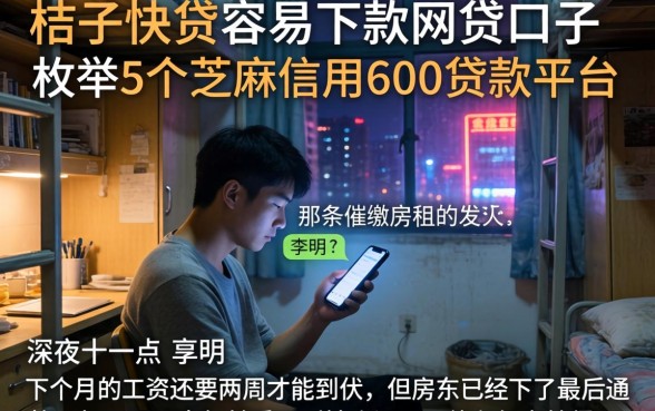 桔子快贷容易下款的网贷口子，枚举5个芝麻信用600贷款平台