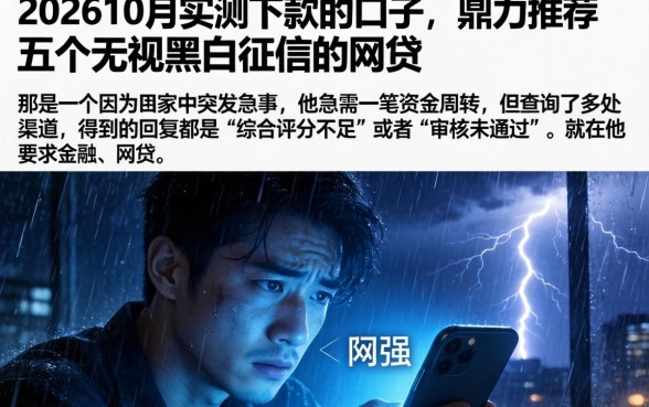 202610月实测下款的口子,鼎力推荐五个无视黑白征信的网贷