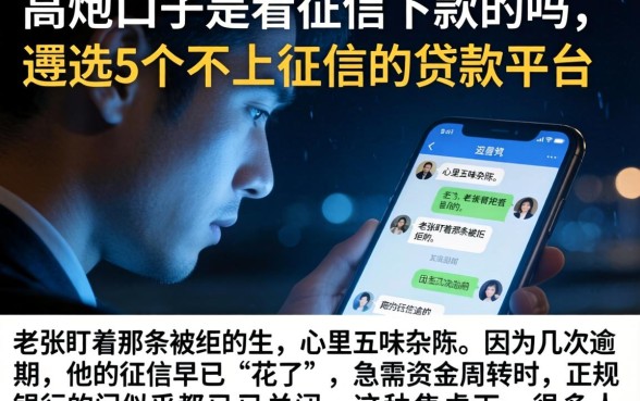 高炮口子是看征信下款的吗，遴选5个不上征信的贷款平台