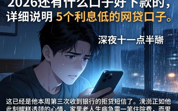 2026还有什么口子好下款的，详尽说明5个利息低的网贷口子