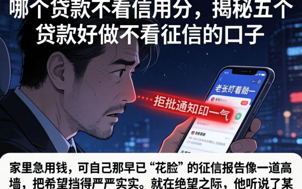 哪个贷款不看信用分，揭秘五个贷款好做不看征信的口子