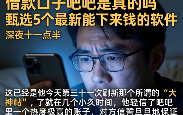借款口子贴吧是真的吗,甄选5个最新能下来钱的软件