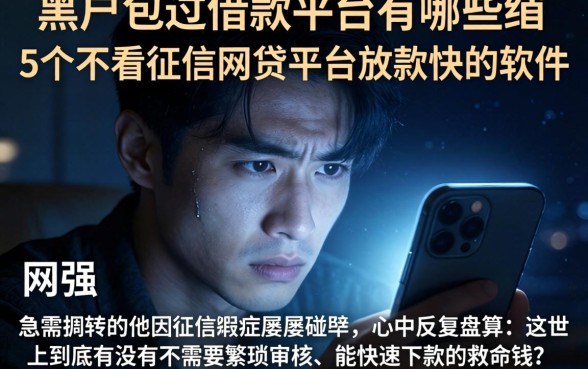 黑户包过借款平台有哪些，细致阐述5个不看征信网贷平台放款快的软件