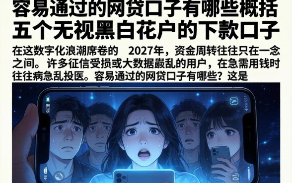容易通过的网贷口子有哪些，概括五个无视黑白花户的下款口子